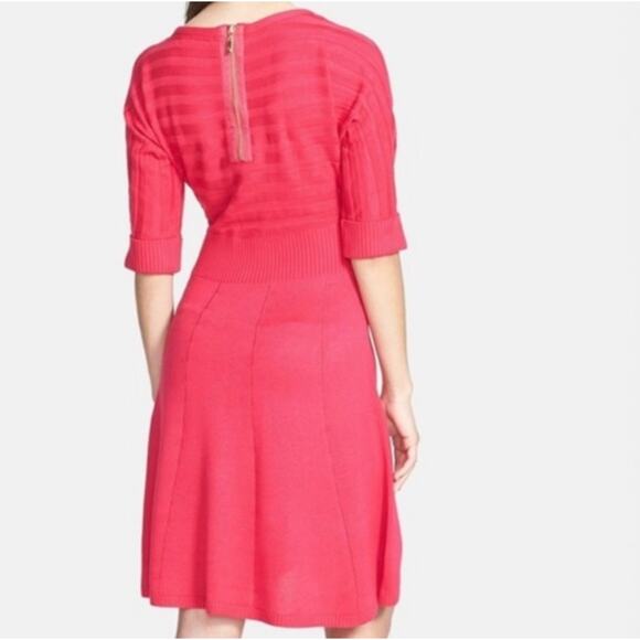 Eliza J Sweater Dress Womens Medium Ribbed Dopamine Preppy Minimalist Girly - Picture 10 of 12